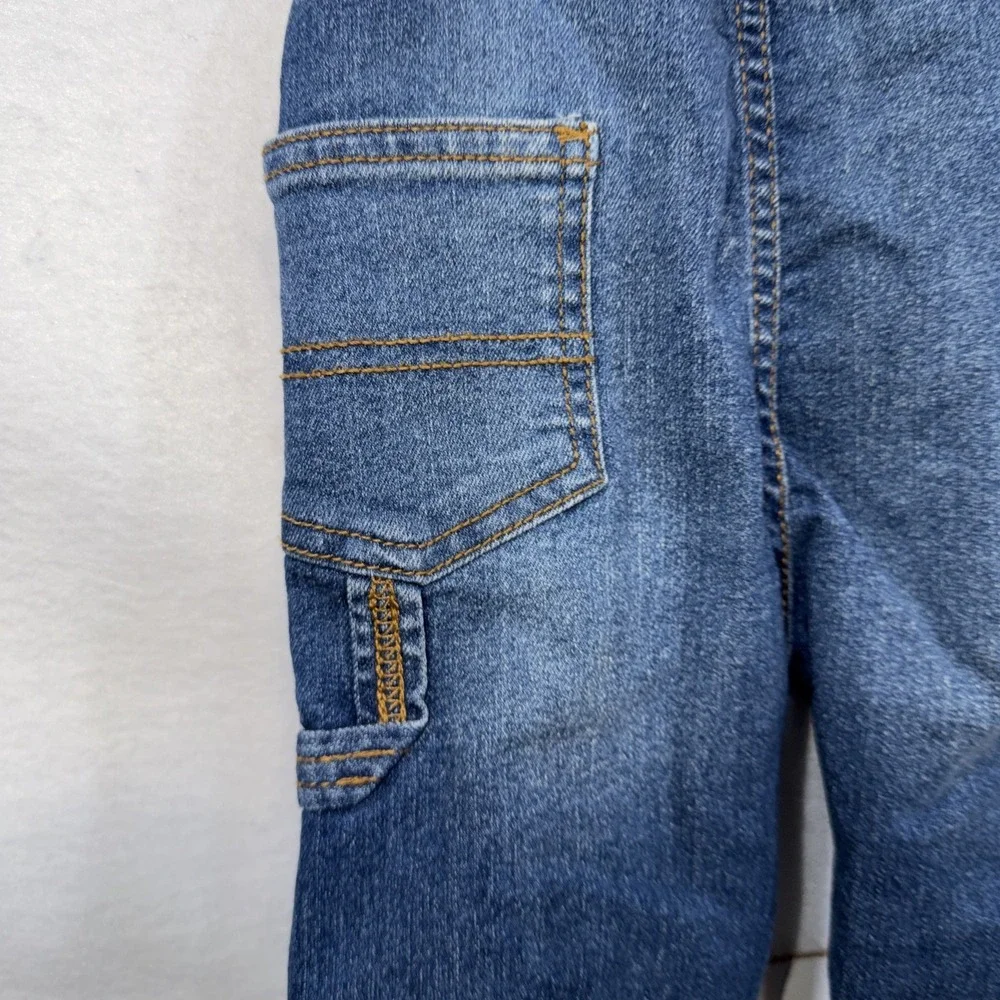 Infant Oshkosh B Gosh Denim Overalls Size 12 Months Bibs Country Outdoor‎ Snap